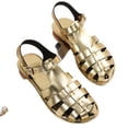 thumbnail image 5 of CHWshoes Closed Toe Sandals Women, Comfortable Fisherman Sandal for Womens Wide Width Summer Dressy Wedge with Adjustable Strap，Gold Size 38, 5 of 6