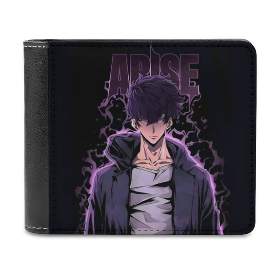 Solo Leveling Slim Bifold Wallet Purse Leather Wallets for Men Women Card Holder Wallets - Thin & Stylish