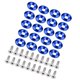 thumbnail image 3 of Kit de 20 arandelas de aluminio para parachoques y guardabarros, pernos y compartimento del motor, color azul, 3 of 14