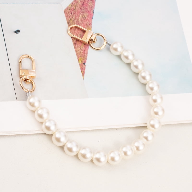 NS Style Short Woven Pearl Phone Lanyard - New Creative Beaded Phone Strap