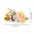 thumbnail image 2 of Unique Bargains 1 Pc Women's Durable Simulated Flowers Hair Clips Comb for Parties Yellow Polyester Fabric Iron, 2 of 4