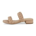 thumbnail image 2 of CUSHIONAIRE Women's Nan Two Band Braided Low Block Heel Slide Sandal +Memory Foam, 2 of 5