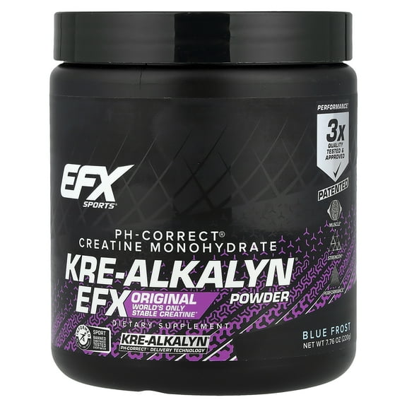 EFX Sports Kre-Alkalyn EFX Powder, Blue Frost,  7.76 oz (220 g)