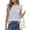 Striped Blue, variant on Striped Shirt Womens Summer Tops Spring Business Casual Work Dressy Crochet Lace Ruffle Cap Sleeve Blouse