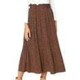 thumbnail image 2 of Fantaslook Midi Pleated Skirts for Women Polka Dot Swing High Waist Maxi Skirt with Pockets Dresses, 2 of 9