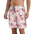 thumbnail image 2 of Goofa Rose Flowers Printed Mens Swim Trunks Summer Quick Dry Short Beach Swimwear Bathing Suits-Medium, 2 of 9