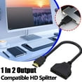 thumbnail image 2 of Câble Adaptateur Répartiteur HDMI. 1 Entrée 2 Sorties pour Moniteur de Bureau pc Portable, 2 of 9