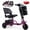 Purple, variant on Upgrade Mobility Scooter Lightweight Foldable,All Terrain Mobility Scooters for Seniors & Adults,Arshin 300lbs Mobility Aids for Elderly,2 Batteries,Variable Speed(Gunmetal)