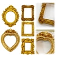 thumbnail image 3 of Pack of 10 Gold Small Baroque Style Picture Frames Vintage Mini Picture Frames for DIY Jewelry Display Holiday Photography Decor, 3 of 10