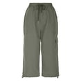 thumbnail image 4 of RQYYD Capri Pants for Women's Hiking Capris Quick Dry Lightweight Ladies Summer Cargo Pants for Travel Camping, 4 of 6