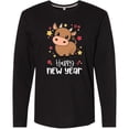 thumbnail image 3 of Inktastic Happy New Year Cute Ox Long Sleeve T-Shirt, 3 of 5