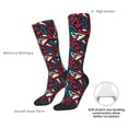 thumbnail image 5 of Picia Women Crew Soft Moisture-wicking Socks Geometric Elements Pattern Design Cotton Socks, One Size fit All, 5 of 9