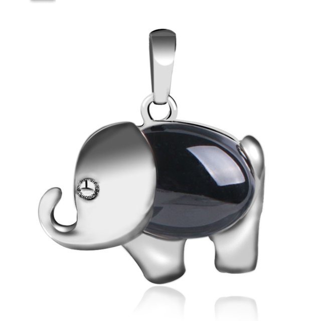 Energy Cute Elephant Pendants for Child Jewelry Chakra Natural Gem Stone