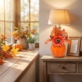 thumbnail image 4 of Pre Assembled Artificial Pumpkin Fall Centerpiece, Non Wilting Fade Resistant Weighted Base Table Arrangement, Warm Seasonal Decor For Dining Mantel Halloween Thanksgiving Home Styling, 4 of 6