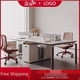 thumbnail image 2 of European Luxury Office Desk Vanity Conference Modern High Quality Computer Desk Organizer Reading Bureau Meuble Dining Room Sets My Lux Decor Round, 2 of 18