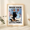 thumbnail image 2 of Wash your Paws Cat Print, Cute Bathroom Poster, Wash Room Childrens Washing up Posters, Kawaii Prints Decor, Unique Cats Art, UNFRAMED, 2 of 5