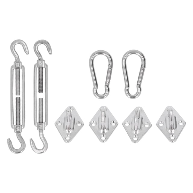 Kit de hebillas para toldo de acero inoxidable, herrajes para velas parasol Kit de herrajes para velas parasol Juego de instalación de toldo de dosel diseñado a la perfección