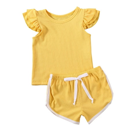 

Gzhioc Kids Baby Girl Clothes T-shirt Top Pants Shorts Summer Outfits