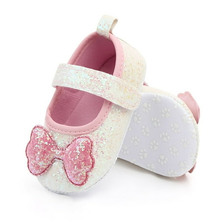 

ãYilirongyummã Baby Shoes Walking Princess Baby Indoor Girls Bow-Knot Soft-Soled Shoes Baby Shoes