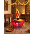 thumbnail image 2 of Diwali Inflatable Diya, 4-ft LED Blow Up Outdoor Yard Decoration, 2 of 5