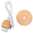 thumbnail image 1 of Toddmomy Support de Lampe Suspendue Intérieure Jaune Bois Simple 1Pcs, 1 of 7