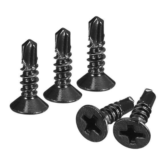 #6 x 1/2" Sheet Metal Screws, 50 Pack 410 Stainless Steel Flat Head Screws