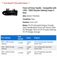 thumbnail image 2 of Front Left Door Handle - Compatible with 1996 - 2000 Chrysler Sebring Coupe 2-Door 1997 1998 1999, 2 of 2