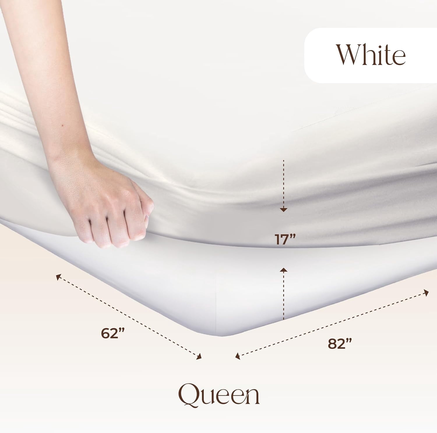 Organic Waterproof Mattress Protector - 100% GOTS & Fairtrade Cotton, Silent & Breathable, Fits up to 17" Deep, Hypoallergenic, Machine Washable