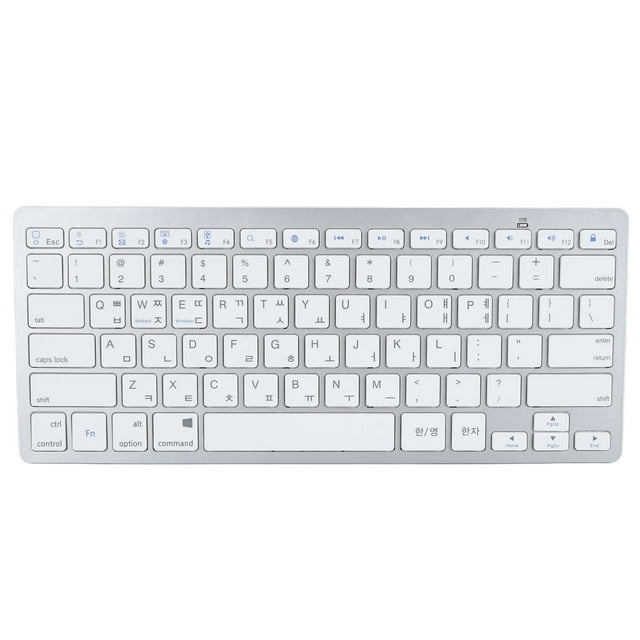 Slim BT Keyboard,Ergonomic Gaming Keyboard with Shock Absorbing & Non Slip Pad, Bilingual PC Keyboard, Scissor Switch for Office