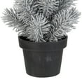 thumbnail image 3 of Northlight 8.5" Silver Potted Glittered Artificial Mini Pine Christmas Tree - Unlit, 3 of 3