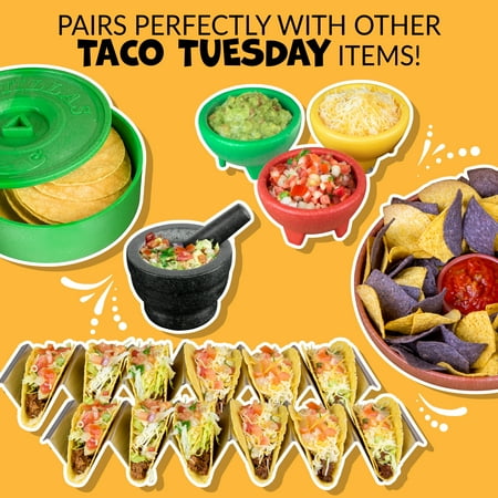 Taco Tuesday - TTTCSB10BR Tortilla Chip & Salsa Bowl - Brown