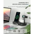 thumbnail image 4 of Wireless Charging Station, 4 in 1 Charging Dock Station Compatible with Apple iWatch Series SE 6 5 4 3 2, AirPods Pro and Pencil, Fast Wireless Charger for iPhone 12, 11,11 Pro Max, XR, XS, 4 of 8