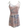 thumbnail image 4 of Leutsin Femmes Numérique V-Cou Impression Bretelles Robe Jupe Sans Dos Grande Taille, 4 of 6