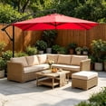 thumbnail image 1 of Parasol Rectangulaire de Remplacement pour Patio avec Protection pour Jardin, Cour, Marché, 1 of 4