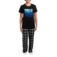 thumbnail image 4 of CafePress - Shark Gathering Women's Dark Pajamas - Women's Short Sleeve Print T-Shirt and Pants Dark Cotton Pajama Set, 4 of 7