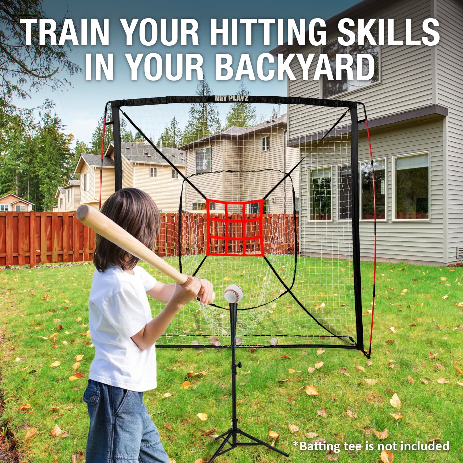 7' x 7' Baseball & Softball Practice Hitting & Pitching Net similar to Bow Frame, Great for All Skill Levels