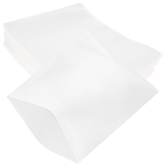 unbranded 100Pcs Rectangular White Epe Foam Pouch for Moving Storage Cushion Wrap for Packing Dishes and Glasses