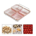 thumbnail image 4 of Rongfmy Snack Serving Tray Condiment Container Holder Candy Platter for Kitchen Birthday Red 4 Grids, 4 of 6