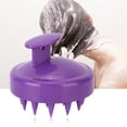 thumbnail image 3 of Cepillo de champú revitalizante de silicona morada para masaje del cuero cabelludo, para una limpieza profunda y un peinado suave, 3 of 8