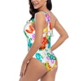 thumbnail image 4 of Sikiie Colorful Air Balloons Print Women One Piece Swimsuits Tummy Control One Shoulder Bathing Suits Ruffle Swimwear, From S to XXL-Medium, 4 of 6