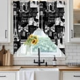 thumbnail image 6 of Eiffel Tower Swag Curtains for Kitchen/Bedroom/Living Room, Vintage France Romantic European Paris City Art Scalloped Curtains 63 Inch Long, Window Swag Topper Curtains Valances 2 Panels Set 36"x63", 6 of 8
