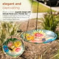 thumbnail image 4 of Alpine Corporation 10" Glass Hanging Bird Feeder w/ Flowers and Bee, 4 of 12