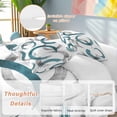 thumbnail image 3 of Turquoise Grey Bedding 3 Piece Duvet Cover Set Queen Size, Geometric Circle Modern Abstract Simple Art Soft Microfiber Comforter Cover with Zipper Closure & Pillowcases, FadeResistant Quilt Cover, 3 of 9