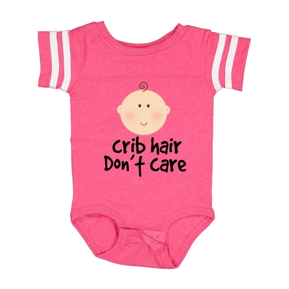 Inktastic Crib Hair Dont Care Funny Baby Clothes Boys or Girls Baby Bodysuit