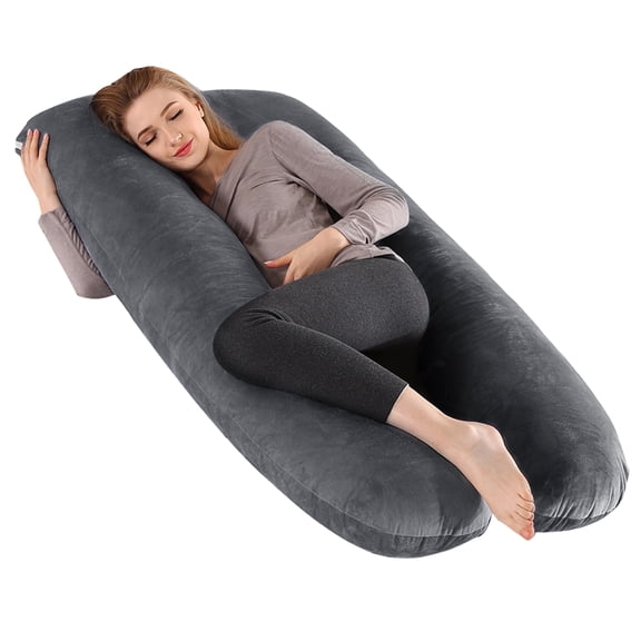 Pregnancy Pillows for Sleeping, U Shaped Full Body Maternity Pillow with Removable Cover, Body Pillows for Adults, 41 Inch Pillow for Women gray, and assorted colors.