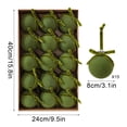 thumbnail image 4 of 15 PCS Velvet Christmas Ornaments Set, Shatterproof Flocked Ball Ornaments with Bow Hanging Ribbon, Gift-Boxed Christmas Tree Decor for Holiday Home Decoration, 3.15", 4 of 8