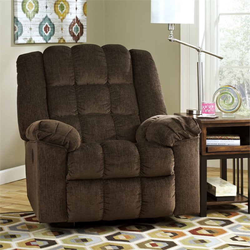 Ashley Furniture Ludden Power Rocker Recliner in Cocoa
