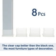 thumbnail image 4 of Clear Chair Leg Caps Feet Furniture Floor Protector 8pcs 1"x1.5" (25x38mm), 4 of 7