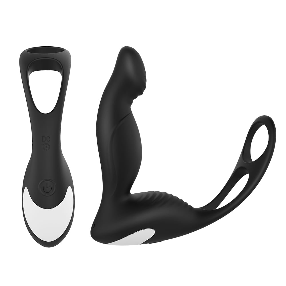 Hingming 3-in-1 Prostate Massagers Vibrator with Penis Ring & Ball Loop, Adult Anal Sex Toys for Men Women Couple