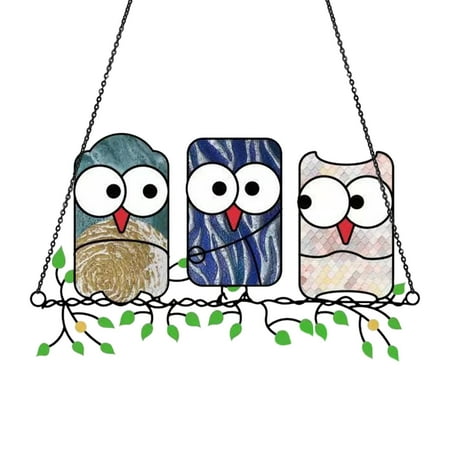 

Owl Pendant Owl Color Pendant Garden Decoration Outdoor Balcony Pendant
